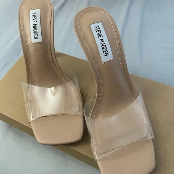 Steve Madden | Shoes | Steve Madden Nude And Clear Strap  display picture 1